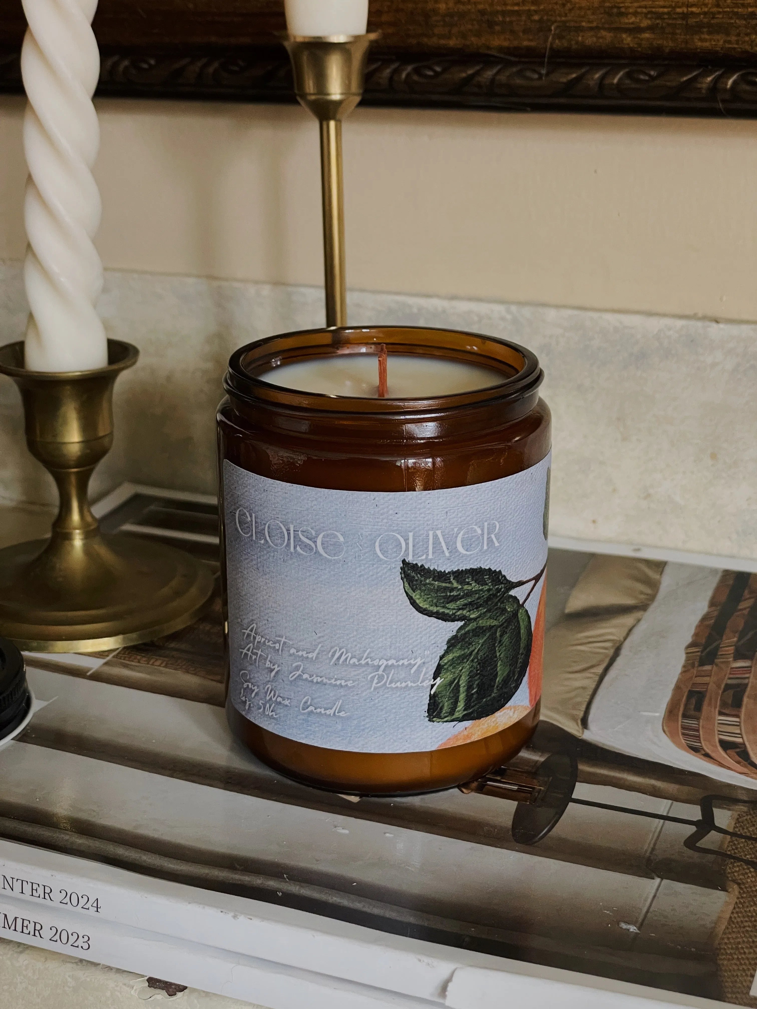 8oz Apricot and Mahogany *Artist Made Label Eloise and Oliver Scented Candle art-noise.myshopify.com 8oz-apricot-and-mahogany-artist-made-label 8oz Apricot and Mahogany *Artist Made Label Eloise and Oliver Scented Candle art-noise.myshopify.com 8oz-apricot-and-mahogany-artist-made-label