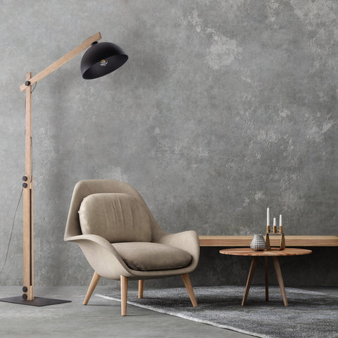 OSLO Black Scandinavian Floor Lamp