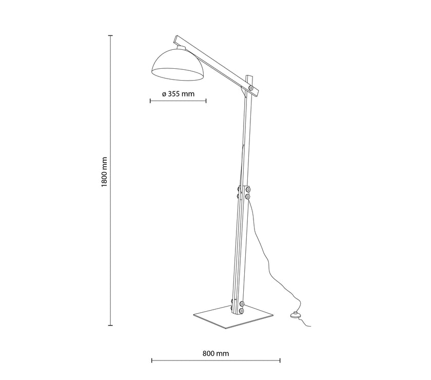 OSLO White Scandinavian Floor Lamp