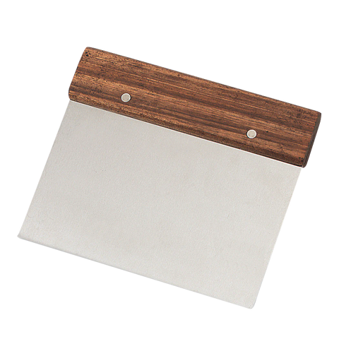 Stainless Steel Dough Scraper (Wooden Handle) SHARP Knife Shop Accessory art-noise.myshopify.com stainless-steel-dough-scraper-wooden-handle
