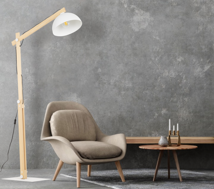 OSLO White Scandinavian Floor Lamp
