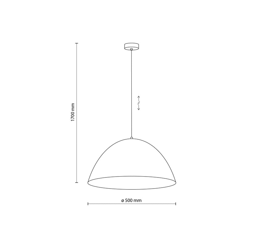 FARO Black Mid-Century Modern Pendant Light L