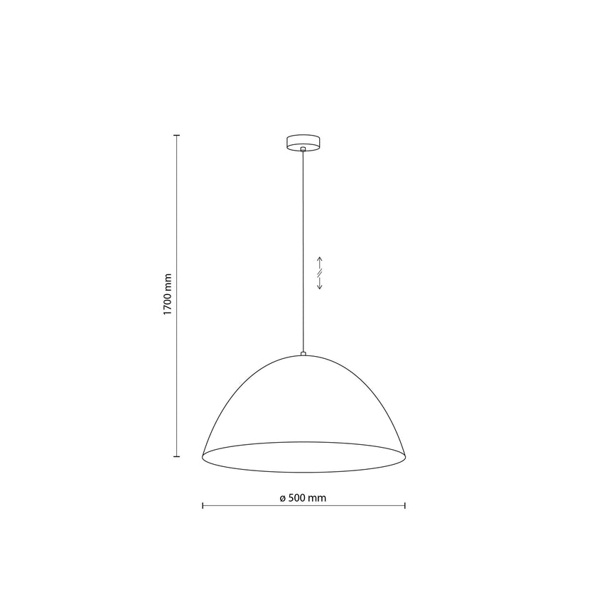 FARO Black Mid-Century Modern Pendant Light L