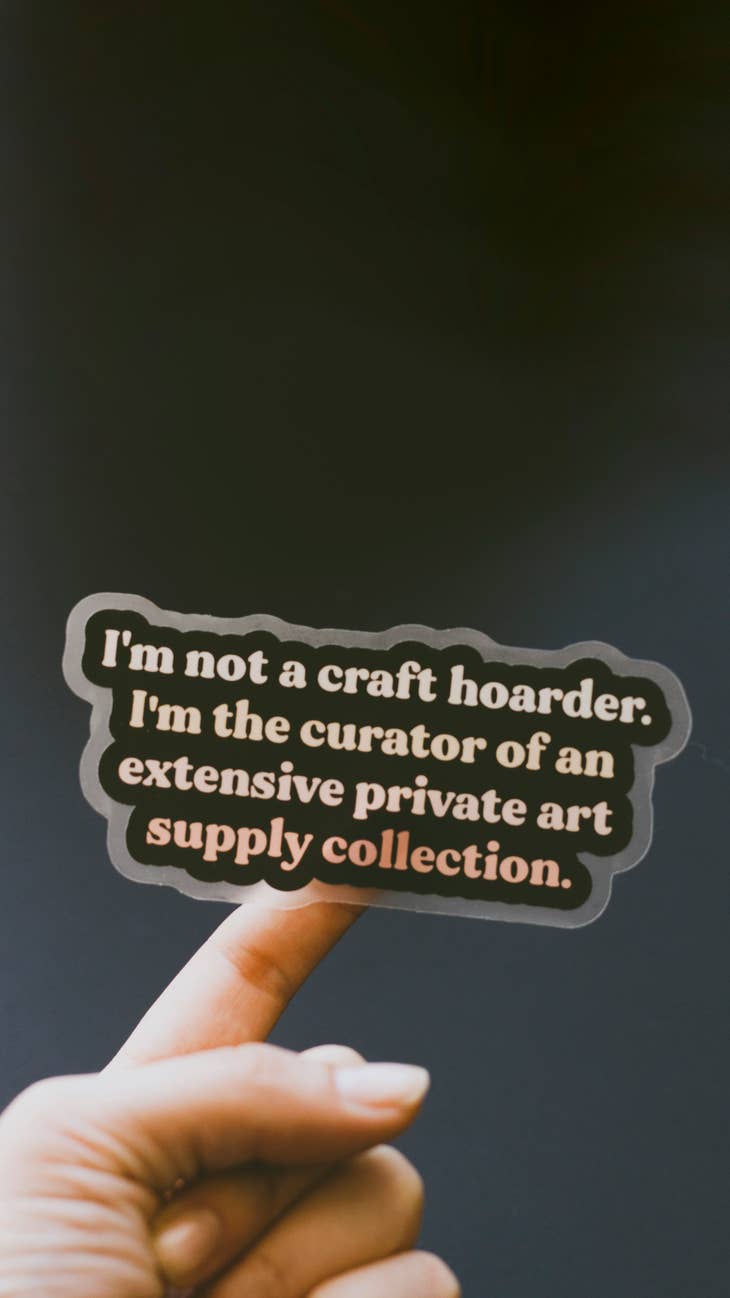 The Gray Muse - Curator of Art Matte Sticker - Art Noise