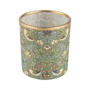 Morris Print Glass Tealight Holder - 3 in