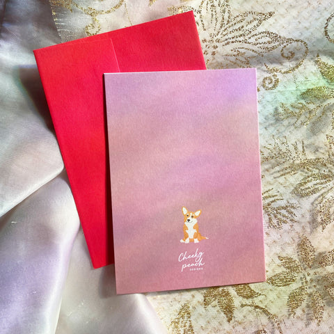 Candy Canine Dog | Corgi | Mini Greeting Card