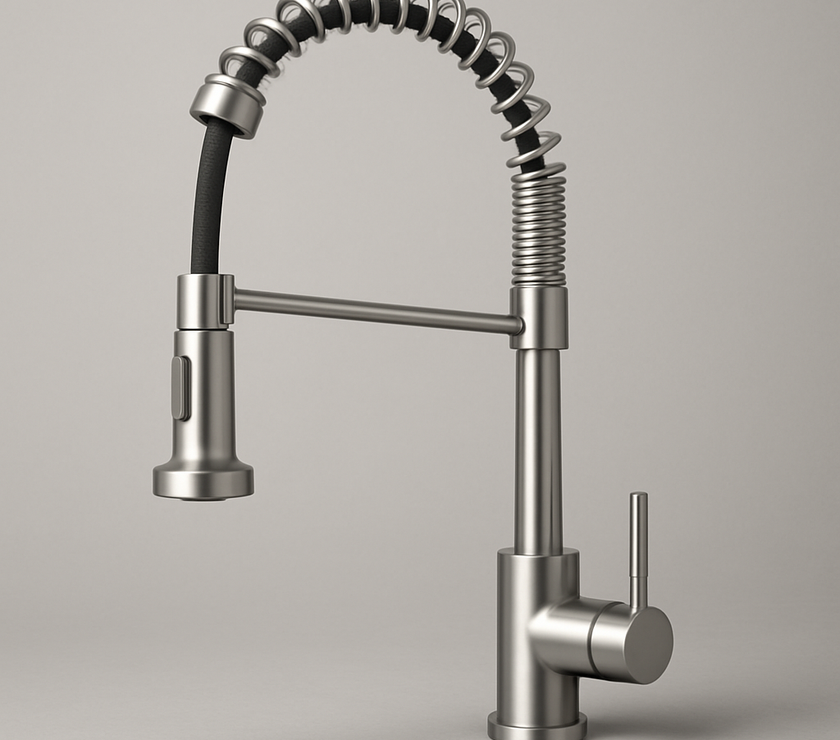 Modern Pull-Down Spring Kitchen Faucet