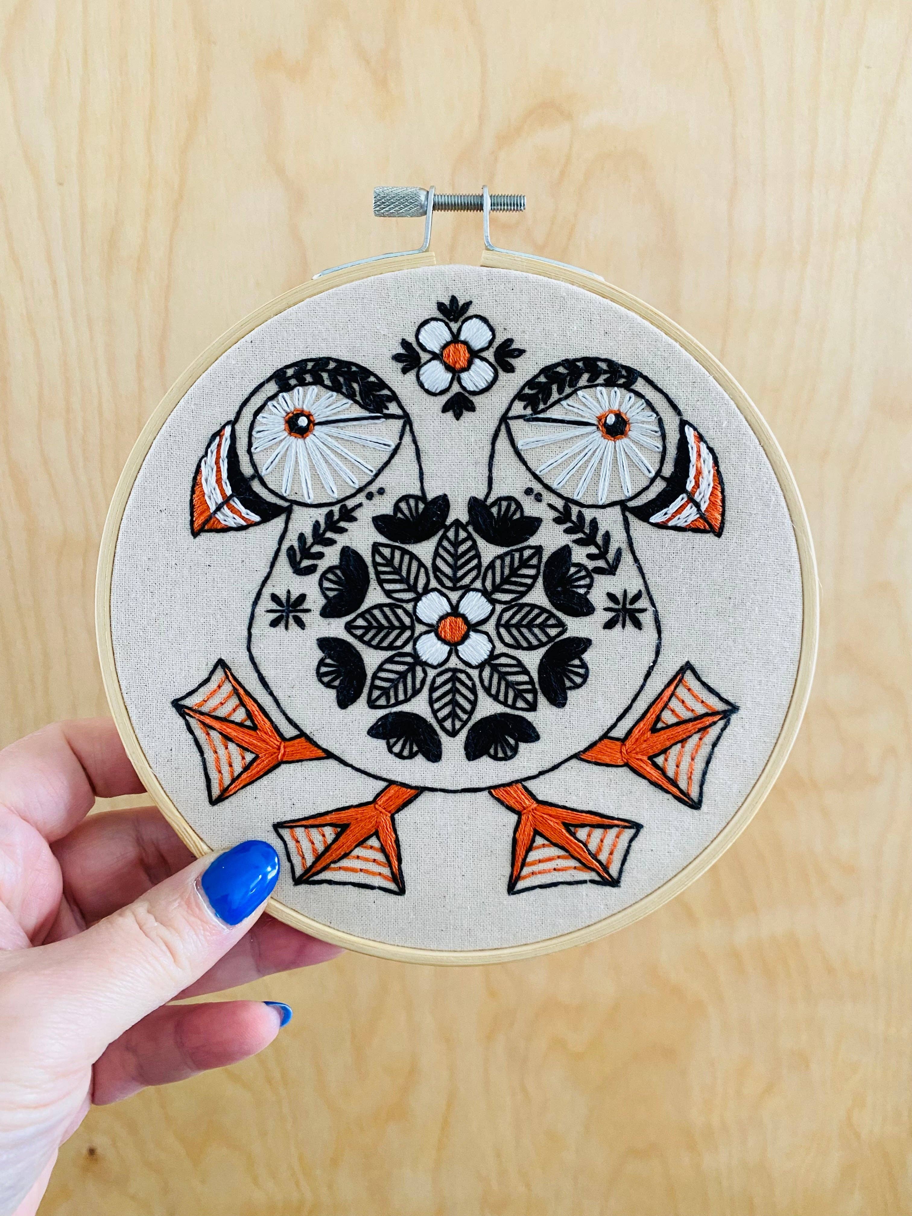 Puffin Complete Embroidery Kit