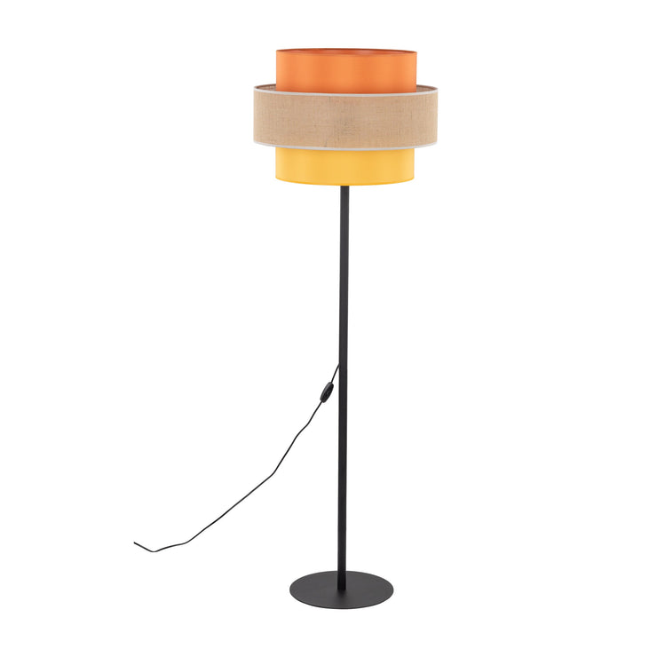 TRIO Jute  Mid-Century Boho Floor Lamp