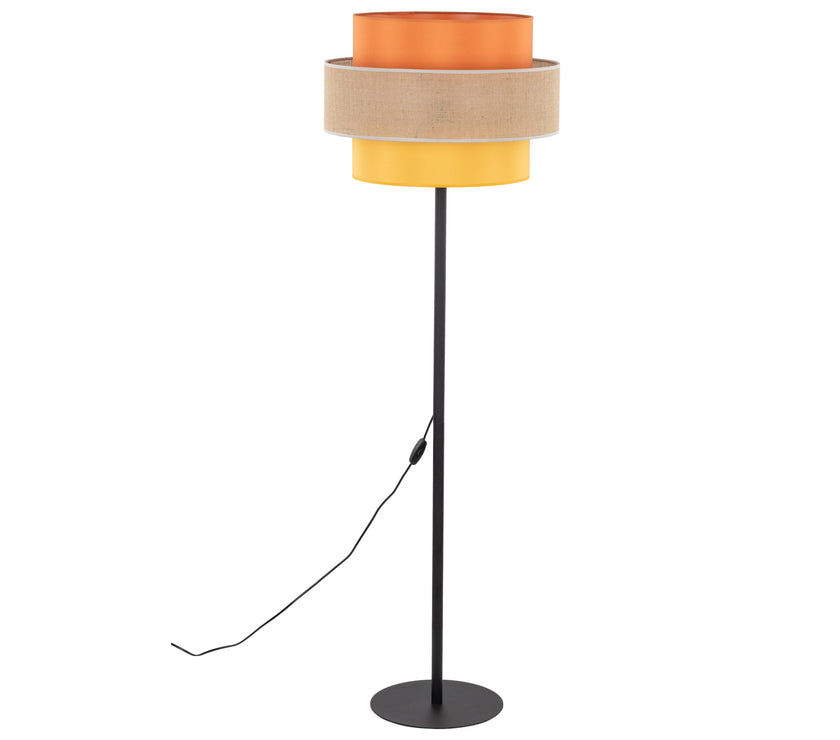 TRIO Jute  Mid-Century Boho Floor Lamp