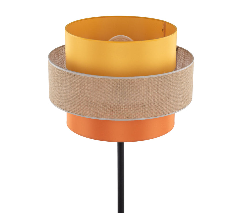 TRIO Jute  Mid-Century Boho Floor Lamp