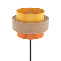 TRIO Jute  Mid-Century Boho Floor Lamp