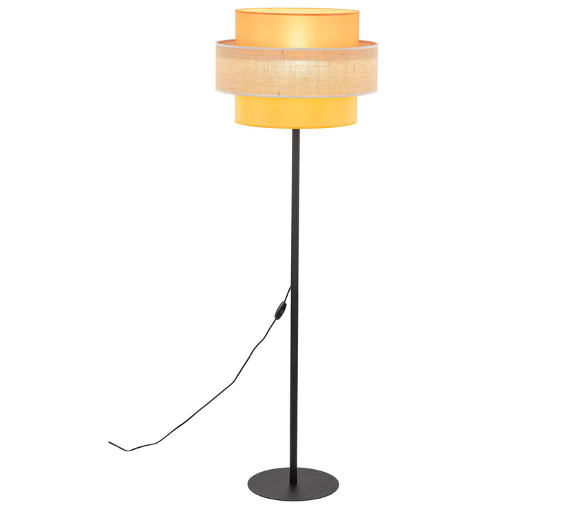 TRIO Jute  Mid-Century Boho Floor Lamp