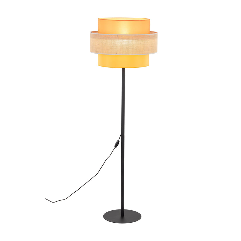 TRIO Jute  Mid-Century Boho Floor Lamp