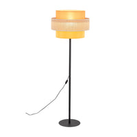 TRIO Jute  Mid-Century Boho Floor Lamp