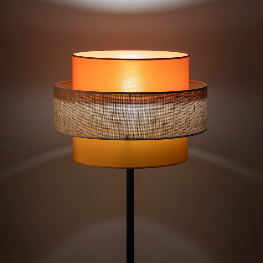 TRIO Jute  Mid-Century Boho Floor Lamp