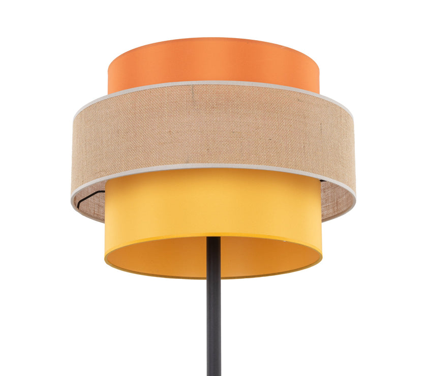 TRIO Jute  Mid-Century Boho Floor Lamp