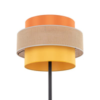 TRIO Jute  Mid-Century Boho Floor Lamp