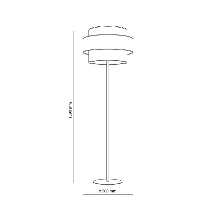 TRIO Jute  Mid-Century Boho Floor Lamp