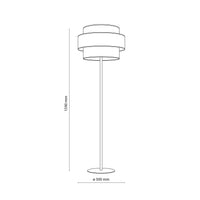 TRIO Jute  Mid-Century Boho Floor Lamp
