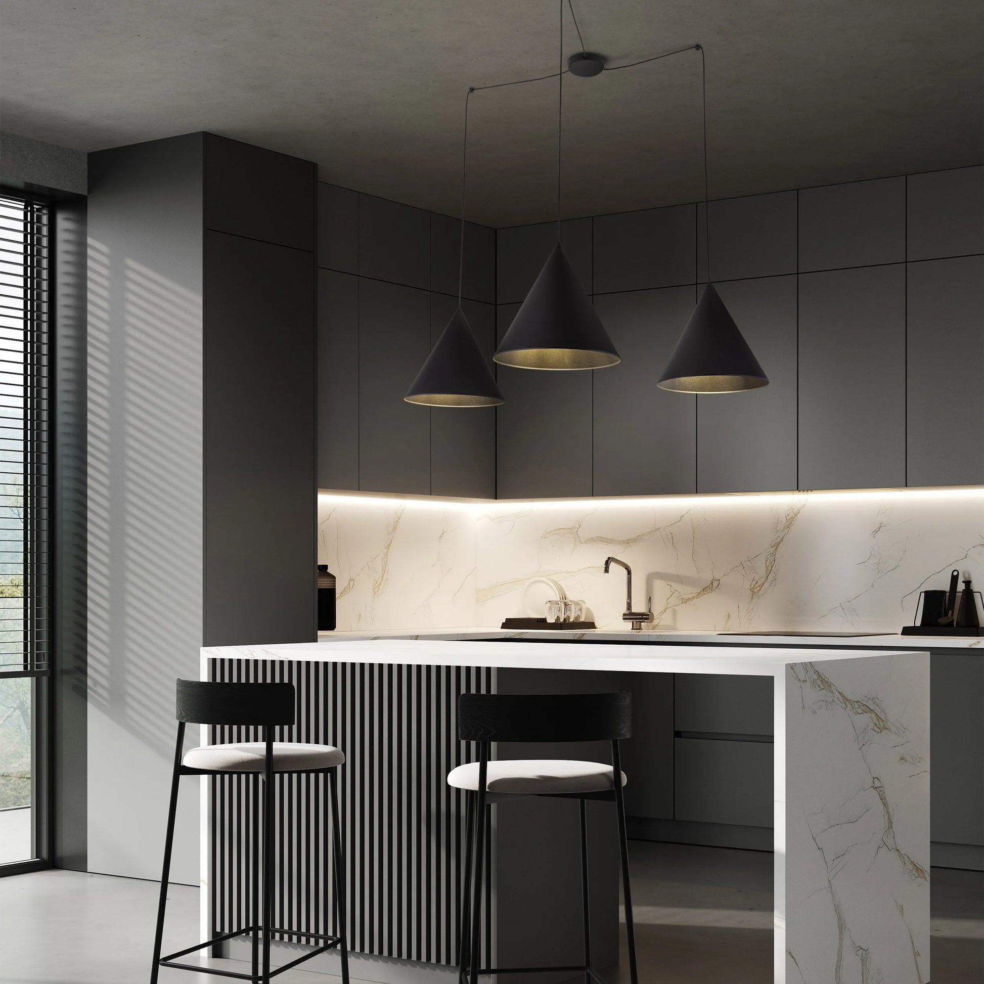 CONO Black Modern Minimalist  Suspension Light 3 LumoCrafts product_type art-noise.myshopify.com cono-black-modern-minimalist-suspension-light-3 CONO Black Modern Minimalist  Suspension Light 3 LumoCrafts  art-noise.myshopify.com cono-black-modern-minimalist-suspension-light-3