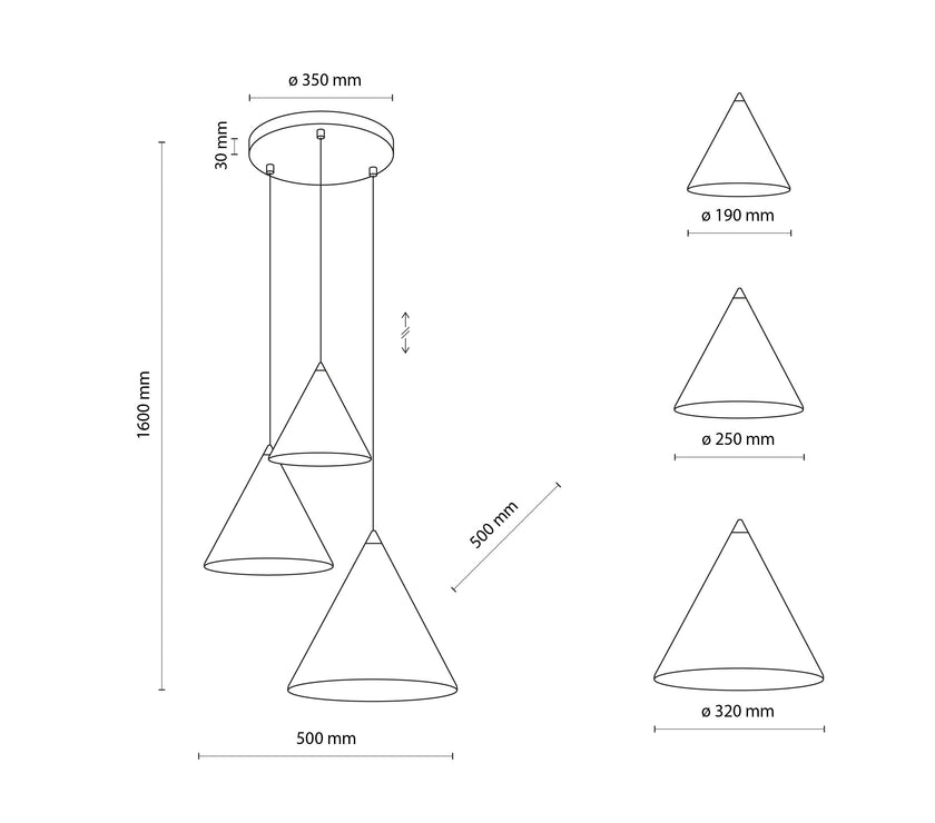 CONO Mix Modern Minimalist Pendant Light 3
