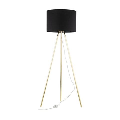 UMBERTO Black Modern  Floor Lamp