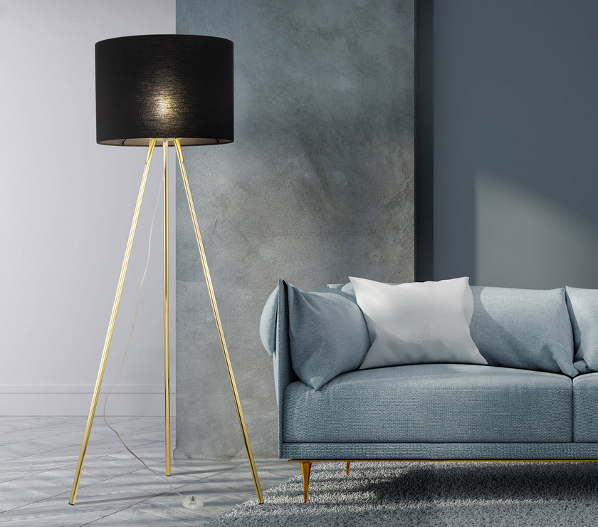 UMBERTO Black Modern  Floor Lamp