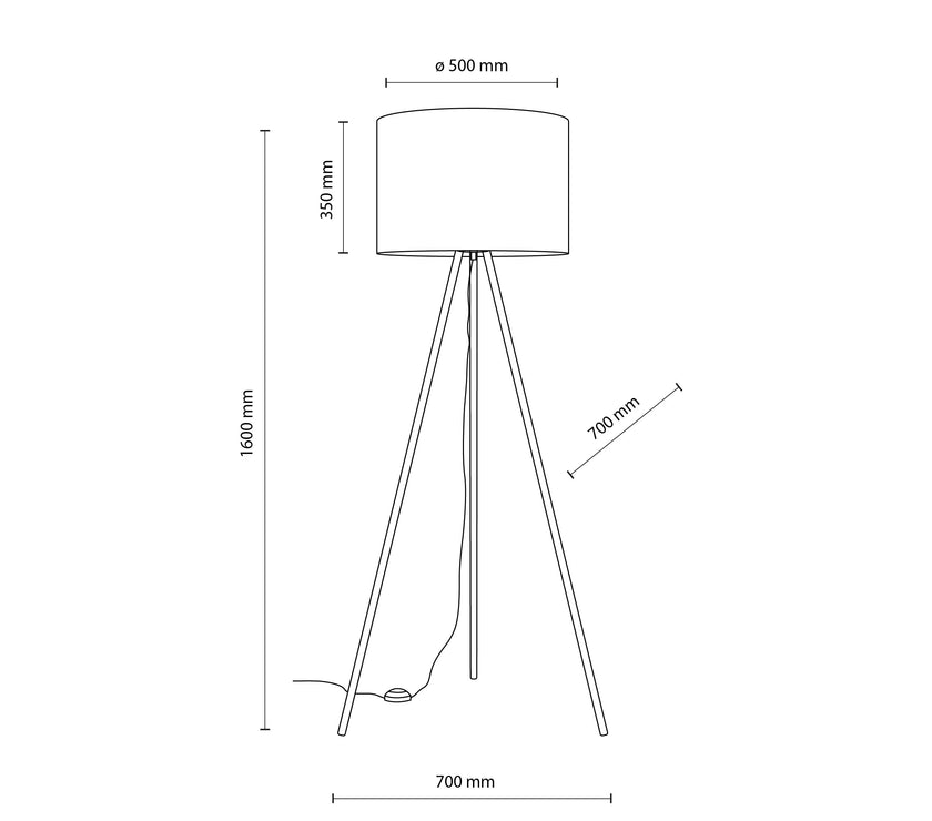 UMBERTO Black Modern  Floor Lamp