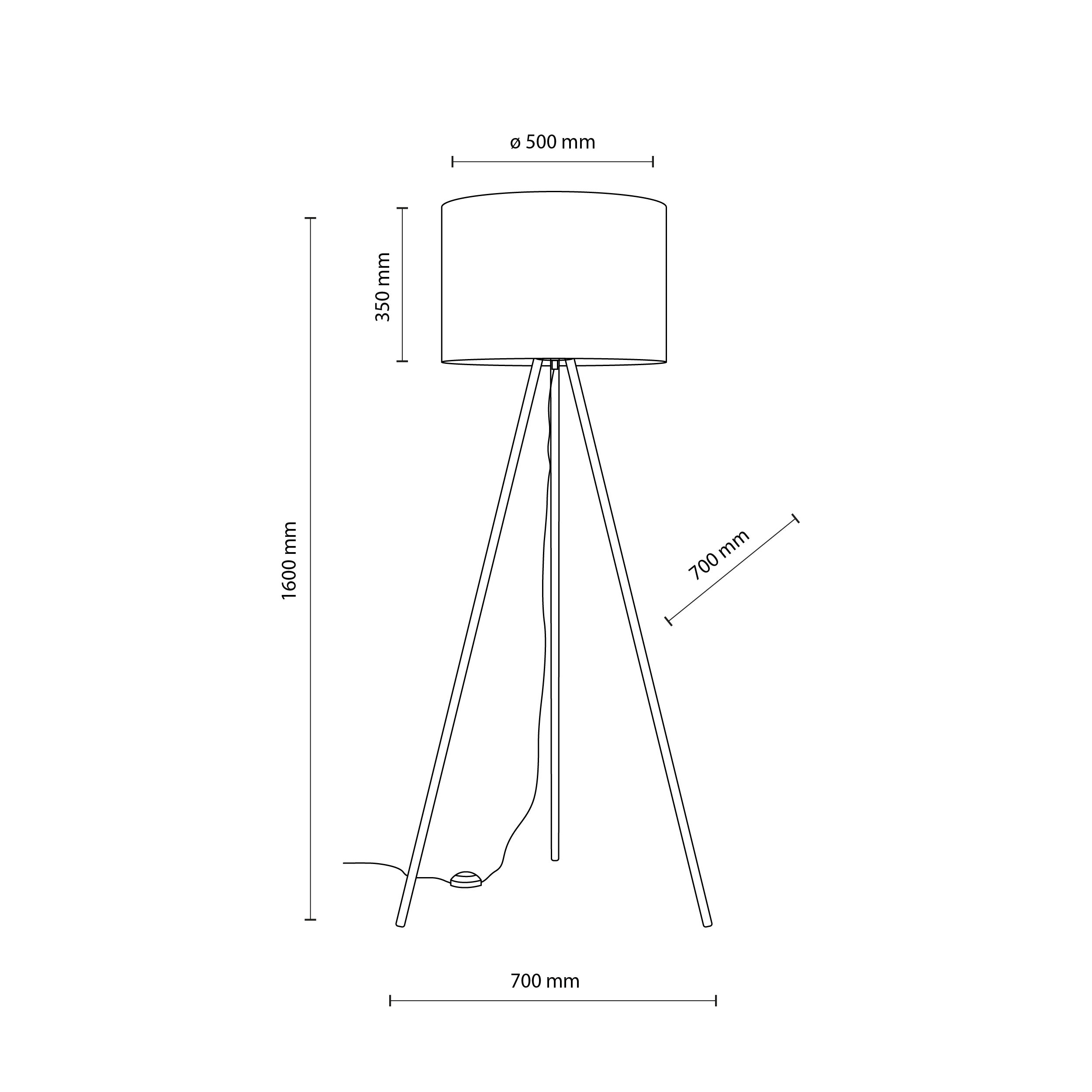 UMBERTO Black Modern  Floor Lamp
