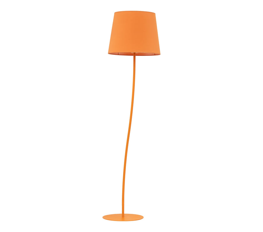 NICOLA Orange Mid-Century Modern Floor Lamp