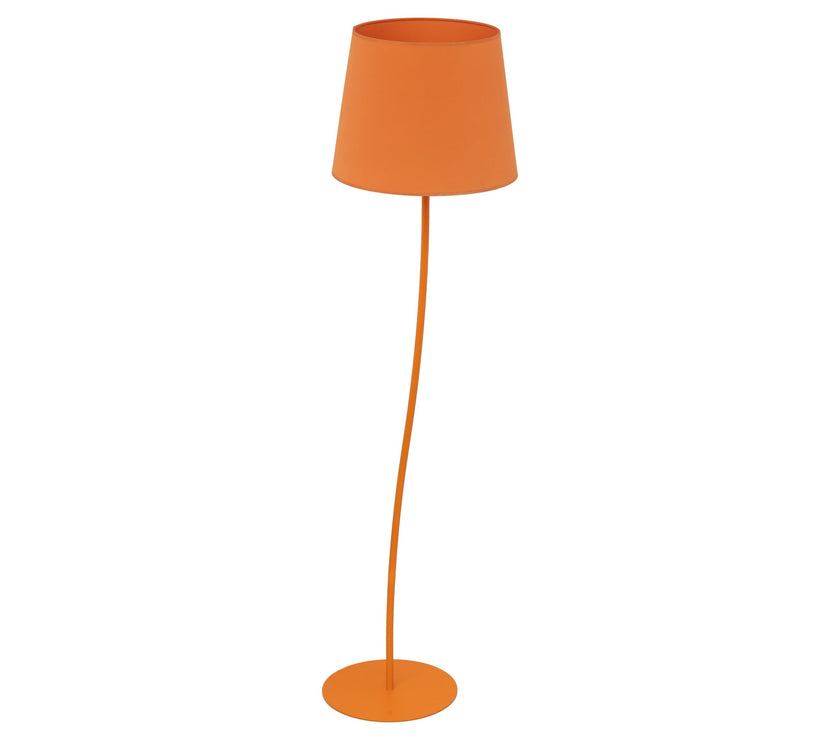NICOLA Orange Mid-Century Modern Floor Lamp