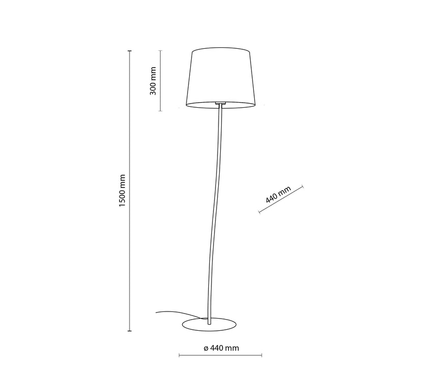 NICOLA Orange Mid-Century Modern Floor Lamp