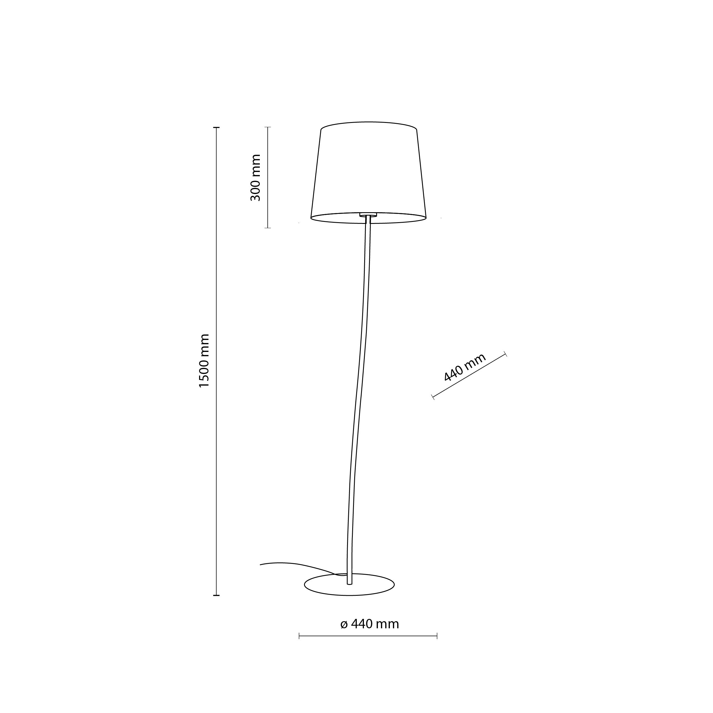 NICOLA Orange Mid-Century Modern Floor Lamp