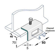 Byson 21mm (13/16in) Strut Window Bracket