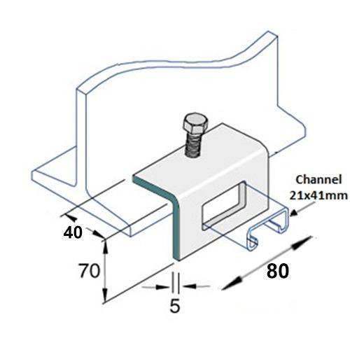 Byson 21mm (13/16in) Strut Window Bracket