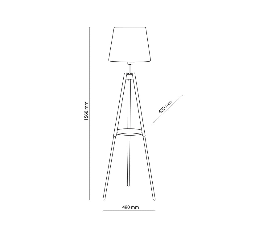 VAIO White Tray Table Floor Lamp