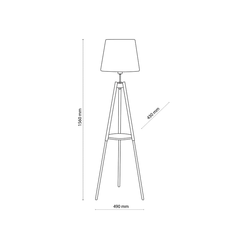 VAIO White Tray Table Floor Lamp