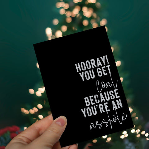 Hooray you’re a coal because you’re an asshole! Creativien product_type art-noise.myshopify.com hooray-you-re-a-coal-because-you-re-an-asshole
