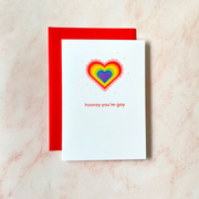 Hooray You're Gay! | Pride Mini Greeting Card