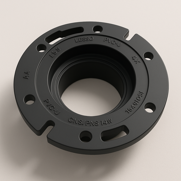 LESSO ABS Closet Flange – 4 x 3 Hub with Adjustable Plastic Ring