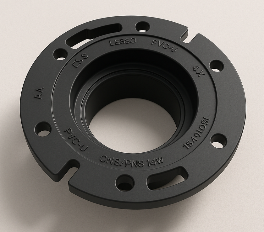 LESSO ABS Closet Flange – 4 x 3 Hub with Adjustable Plastic Ring