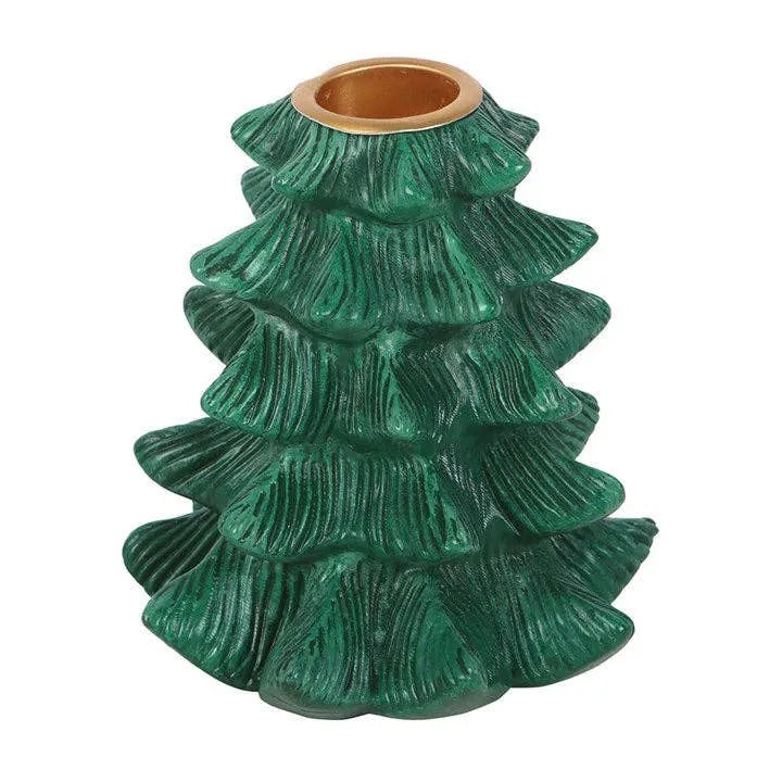  Green Fir Tree Christmas Candle Holder with Taper Candle Eloise and Oliver Candlestick Holder art-noise.myshopify.com green-fir-tree-christmas-candle-holder-with-taper-candle
