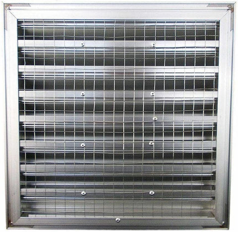 Byson Fixed Louver Grilles 1.5in, Aluminum with Bird Screen