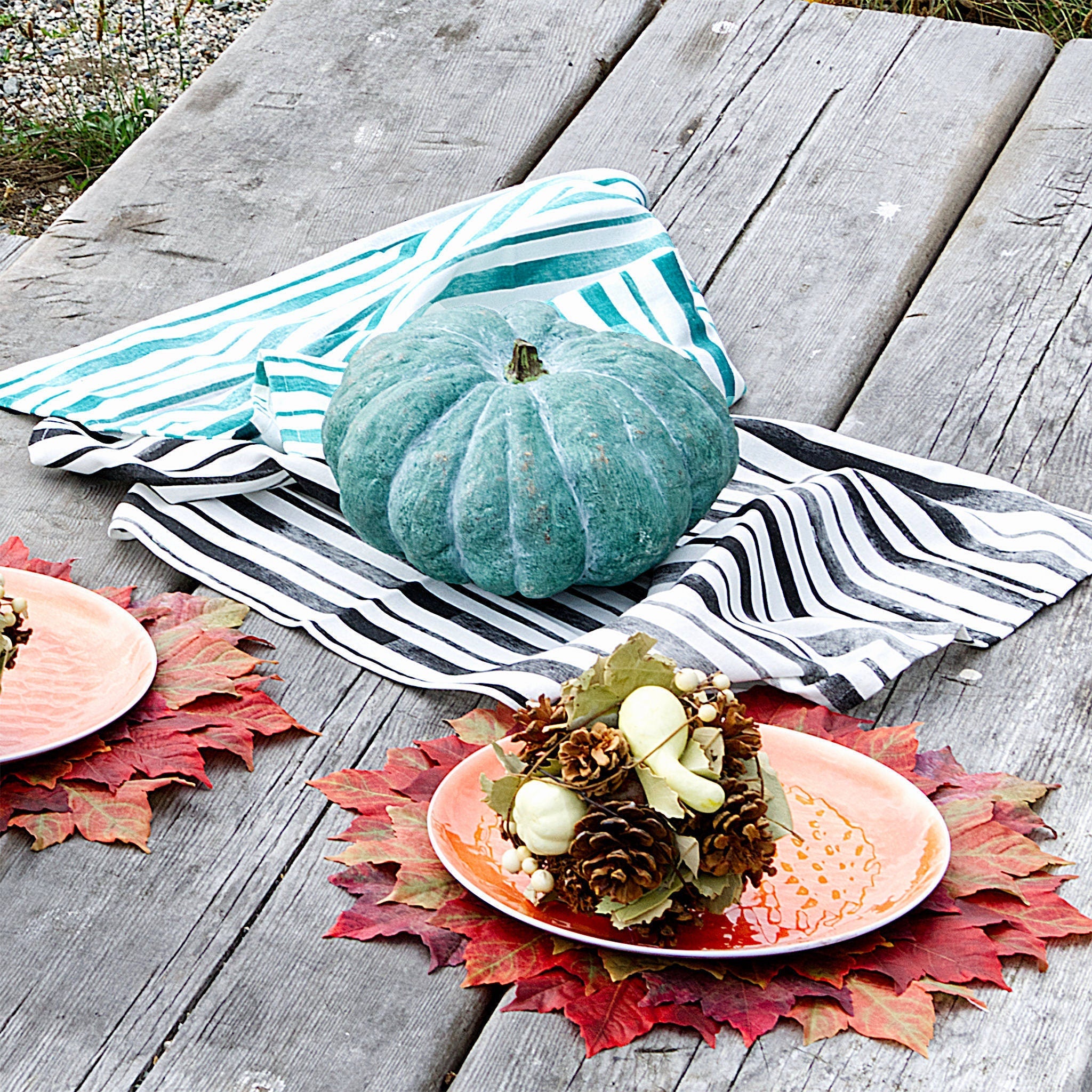 Distressed Stripes Tea Towels - Set/2