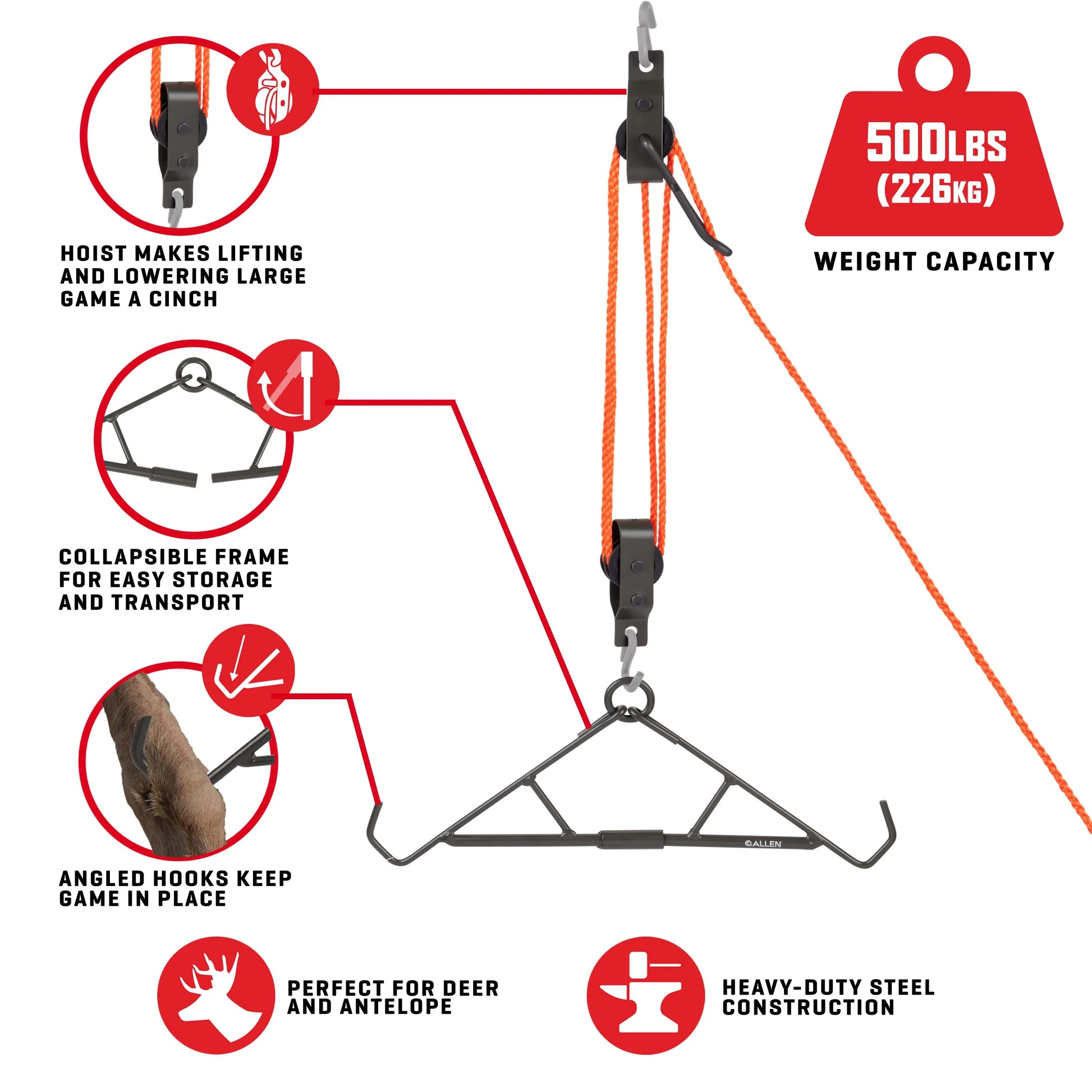 The Allen Company Gambrel & Hoist Kit, Standard Duty Byson product_type art-noise.myshopify.com the-allen-company-gambrel-hoist-kit-standard-duty The Allen Company Gambrel & Hoist Kit, Standard Duty Byson  art-noise.myshopify.com the-allen-company-gambrel-hoist-kit-standard-duty