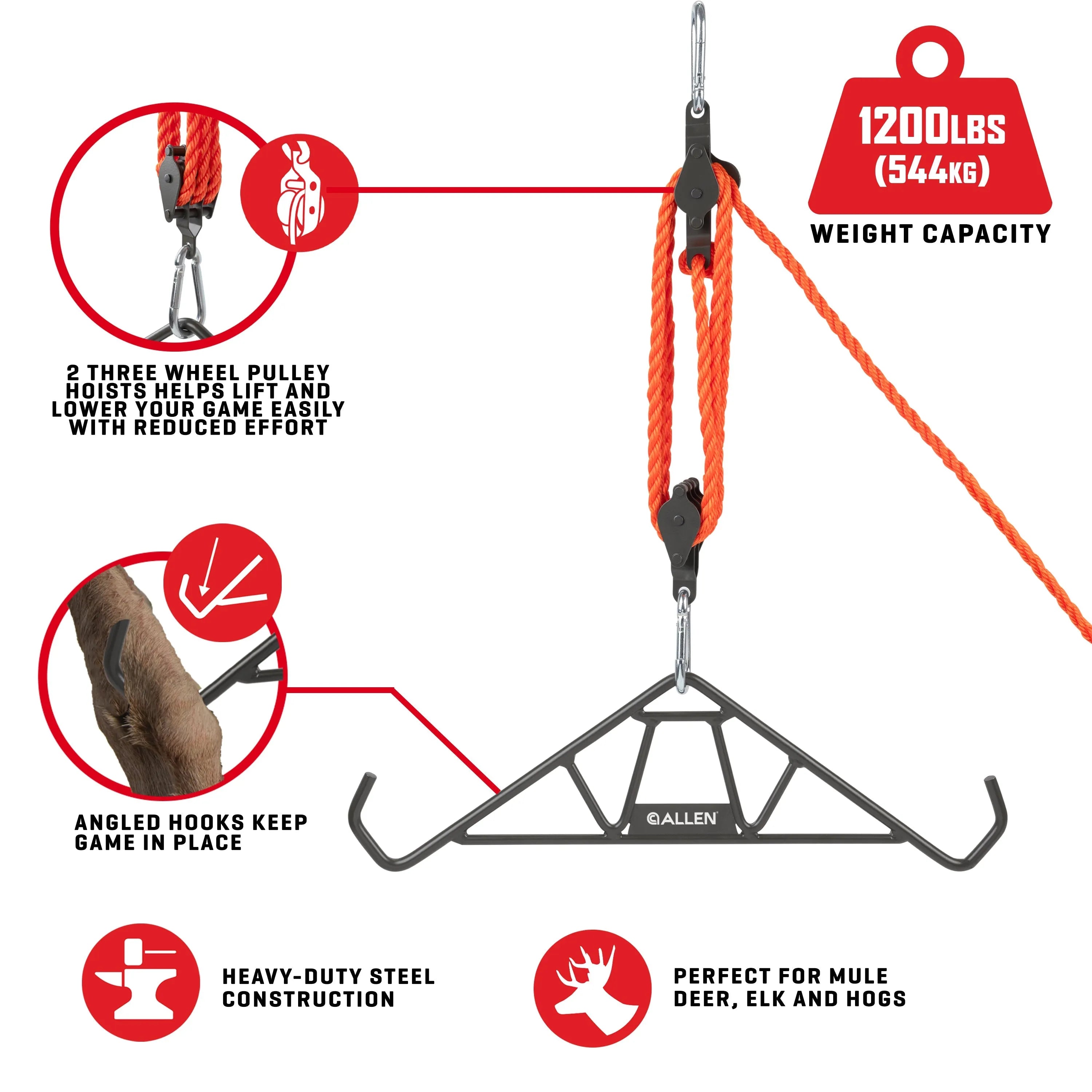 The Allen Company Gambrel & Hoist Kit, Heavy Duty Byson product_type art-noise.myshopify.com the-allen-company-gambrel-hoist-kit-heavy-duty The Allen Company Gambrel & Hoist Kit, Heavy Duty Byson  art-noise.myshopify.com the-allen-company-gambrel-hoist-kit-heavy-duty