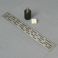 Architect Linear Shower Drain – 36" Linear Shower Drain with Leveling Feet, ABS Base Flange & LESSO Flush Bushing – Tile Insert & Grate Cover(UPC Certified)