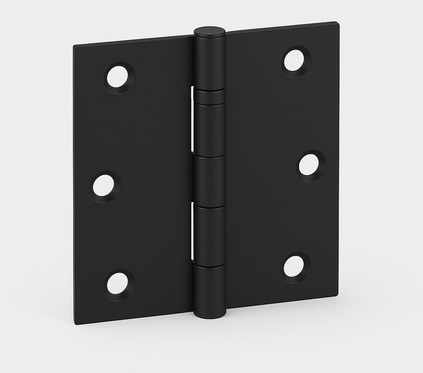 3″ Metal Door Hinge – Brushed Nickel & Matte Black Square & 5/8 Radius