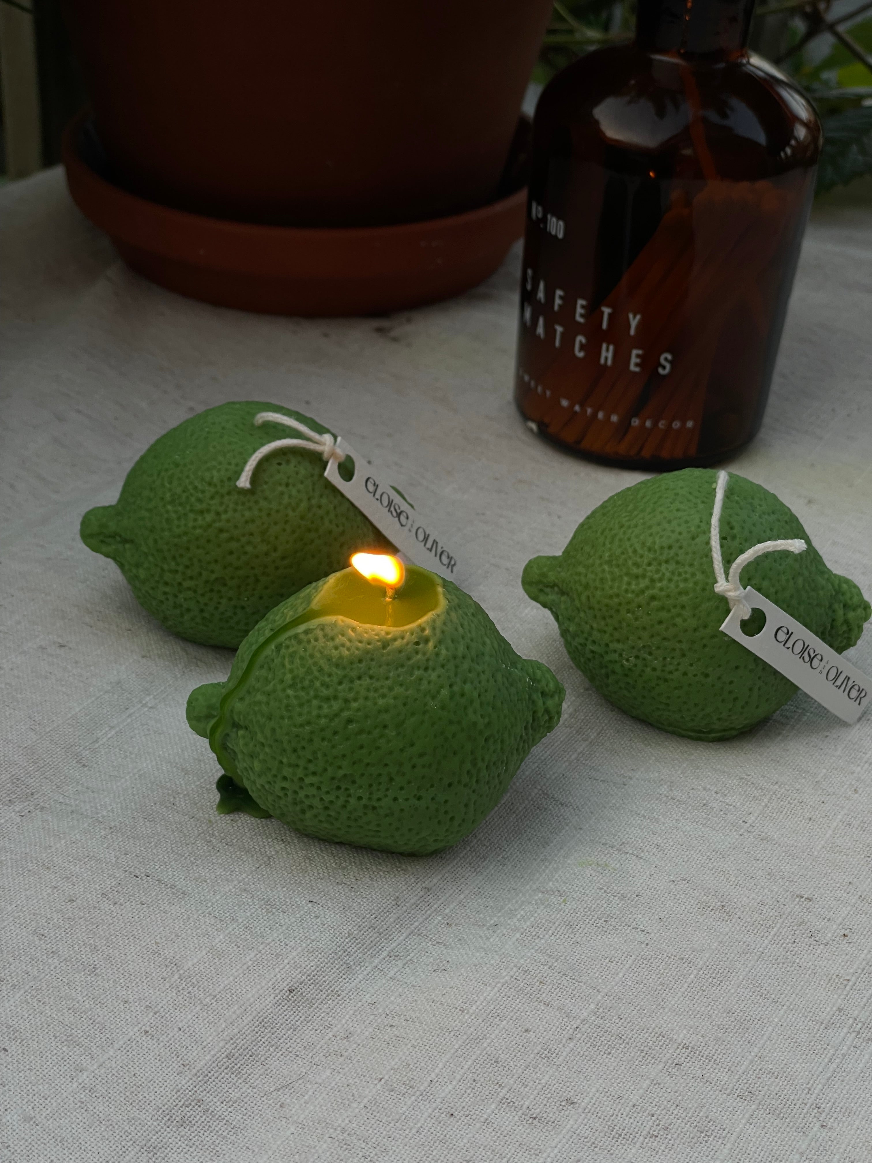Lime Candle Eloise and Oliver Decorative Candle art-noise.myshopify.com lime-candle